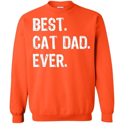 Cat Lover T-shirt Best Cat Dad Ever Orange