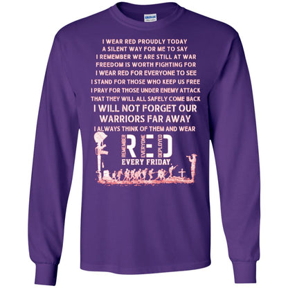 Remember Everyone Deployed Every Friday Wear Red Proudly Today A Silent Way For Me To Say Purple