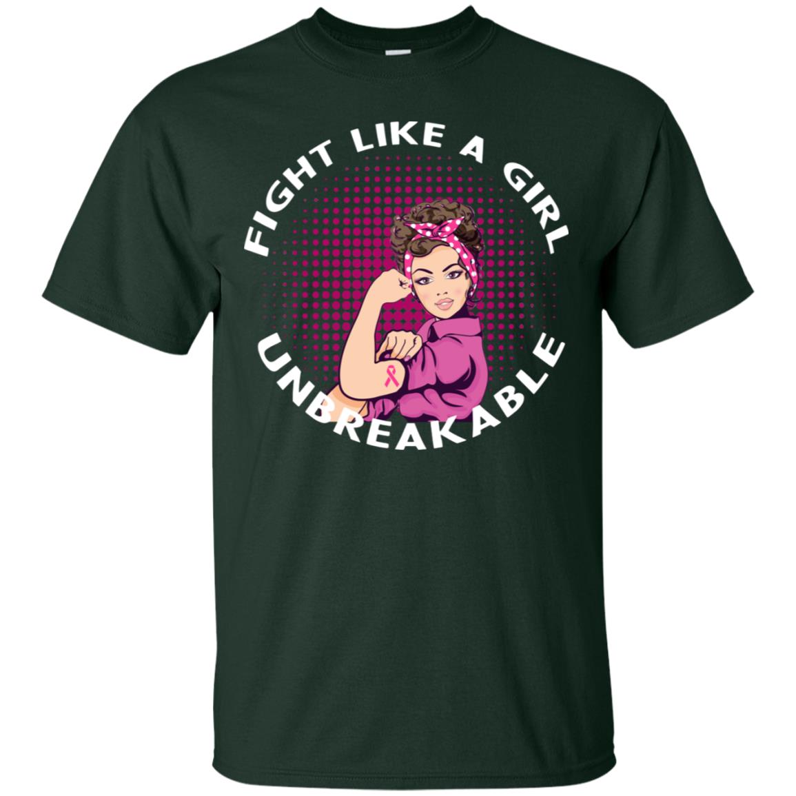 Fight Like A Girl Unbreakable Breast Awareness Shirt Forest