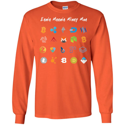 Bitcoin Litecoin Ethereum Eenie Meenie Miney Moe T-shirt Orange