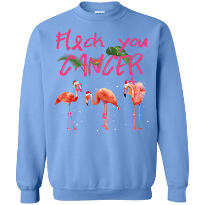 Flock You Cancer Breast Cancer Awareness Gift Shirt Carolina Blue
