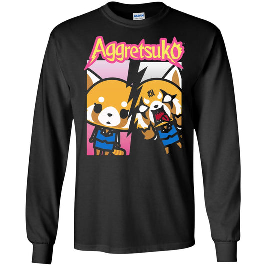 Aggretsuko Split Personality T-shirt Black