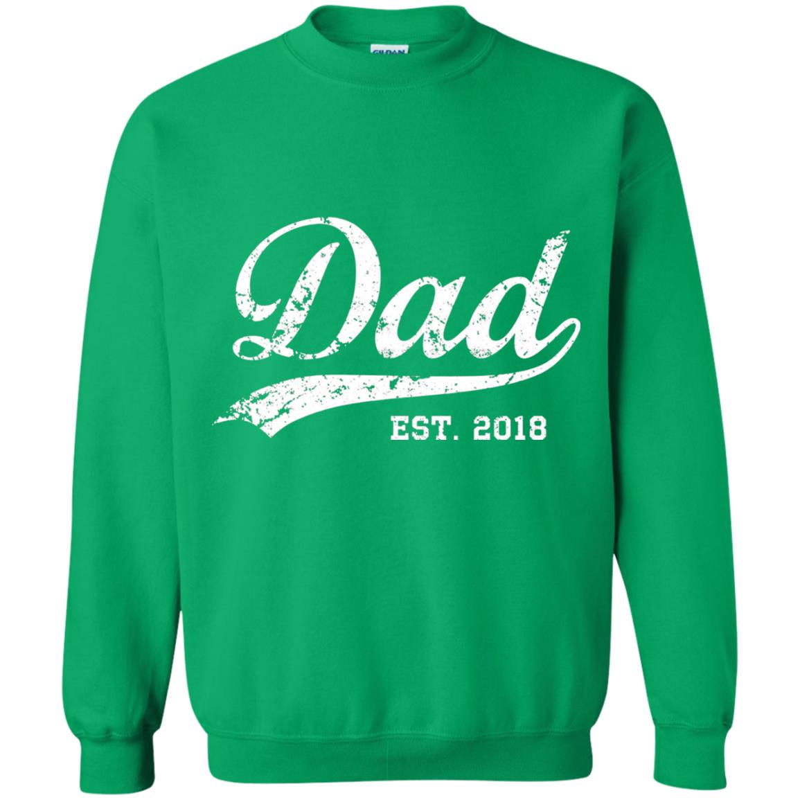 Dad Est. 2018 Vintage New Dad Daddy T-shirt Irish Green