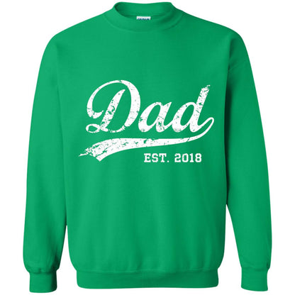 Dad Est. 2018 Vintage New Dad Daddy T-shirt Irish Green