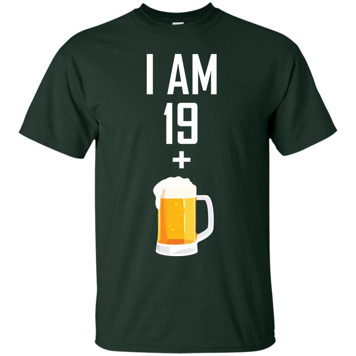 I Am 19 Plus 1 Beer 20th Birthday Shirt Forest