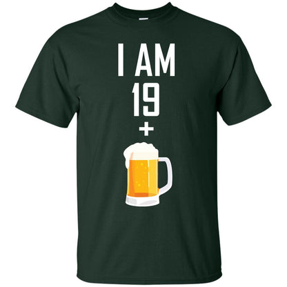 I Am 19 Plus 1 Beer 20th Birthday Shirt Forest