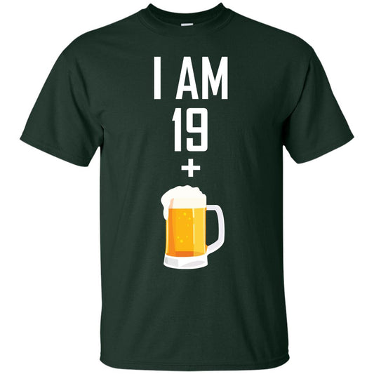 I Am 19 Plus 1 Beer 20th Birthday Shirt Forest