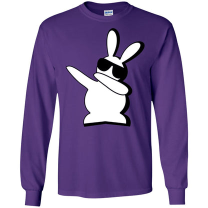 Dabbing Hip Hop Bunny Easter Shirt Purple