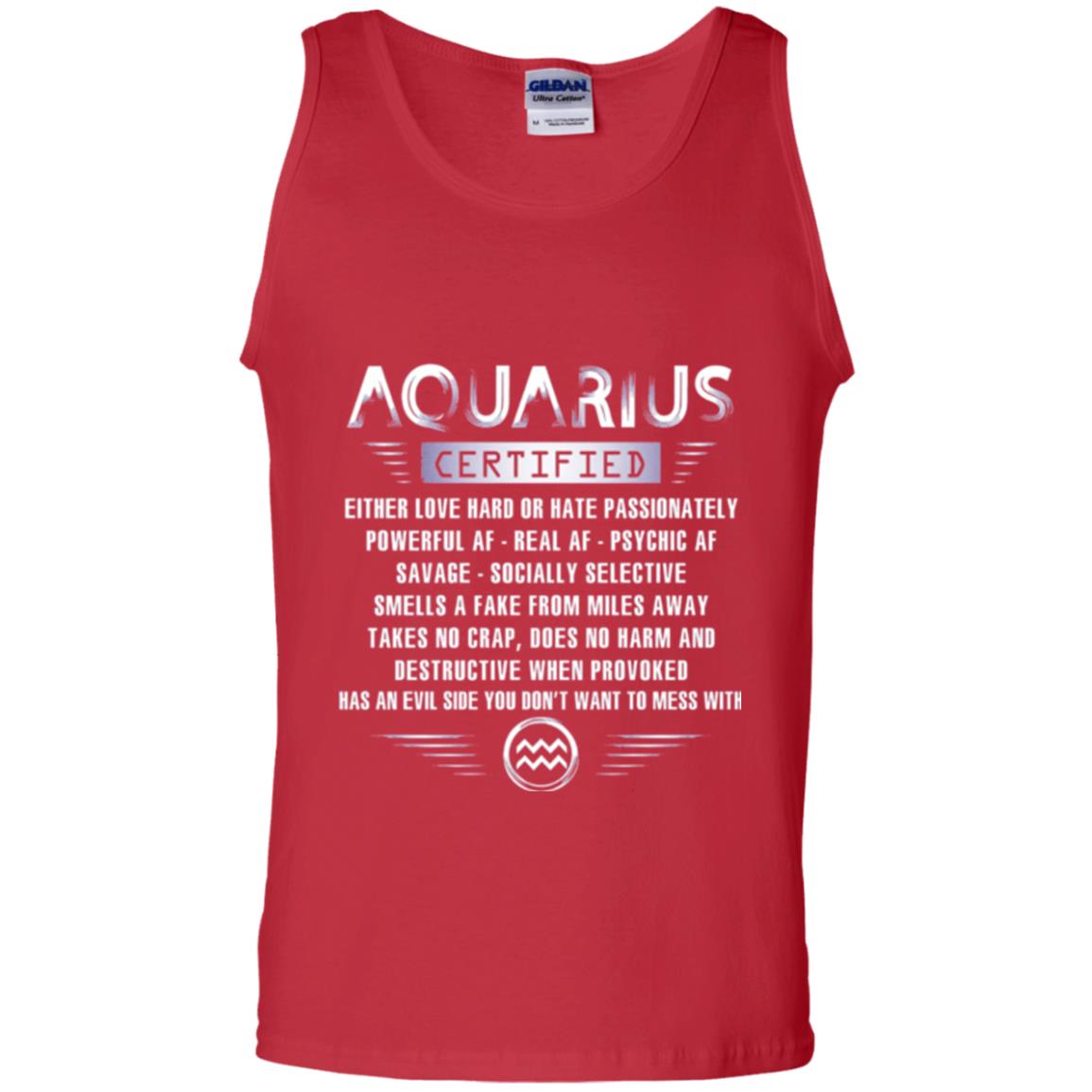 Aquarius Certified Either Love Hard T-shirt Red