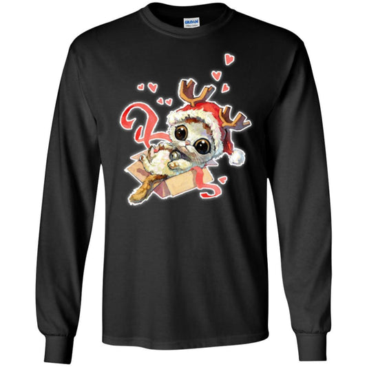 Cat Lover T-shirt Merry Christmas Black