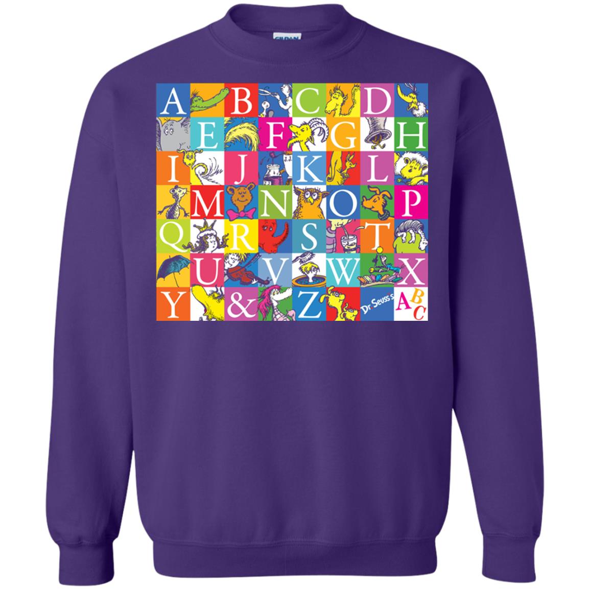 Dr. Seuss A To Z Gift Shirt For Funny Man Purple