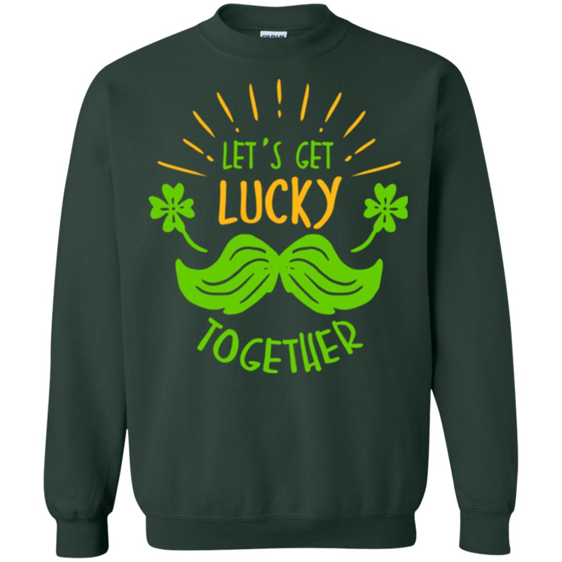 Saint Patrick's Day T-shirt Let's Get Lucky Together Forest Green