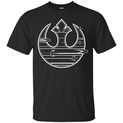 Film T-shirt Last Jedi Rebel Resistance Ship Logo Black