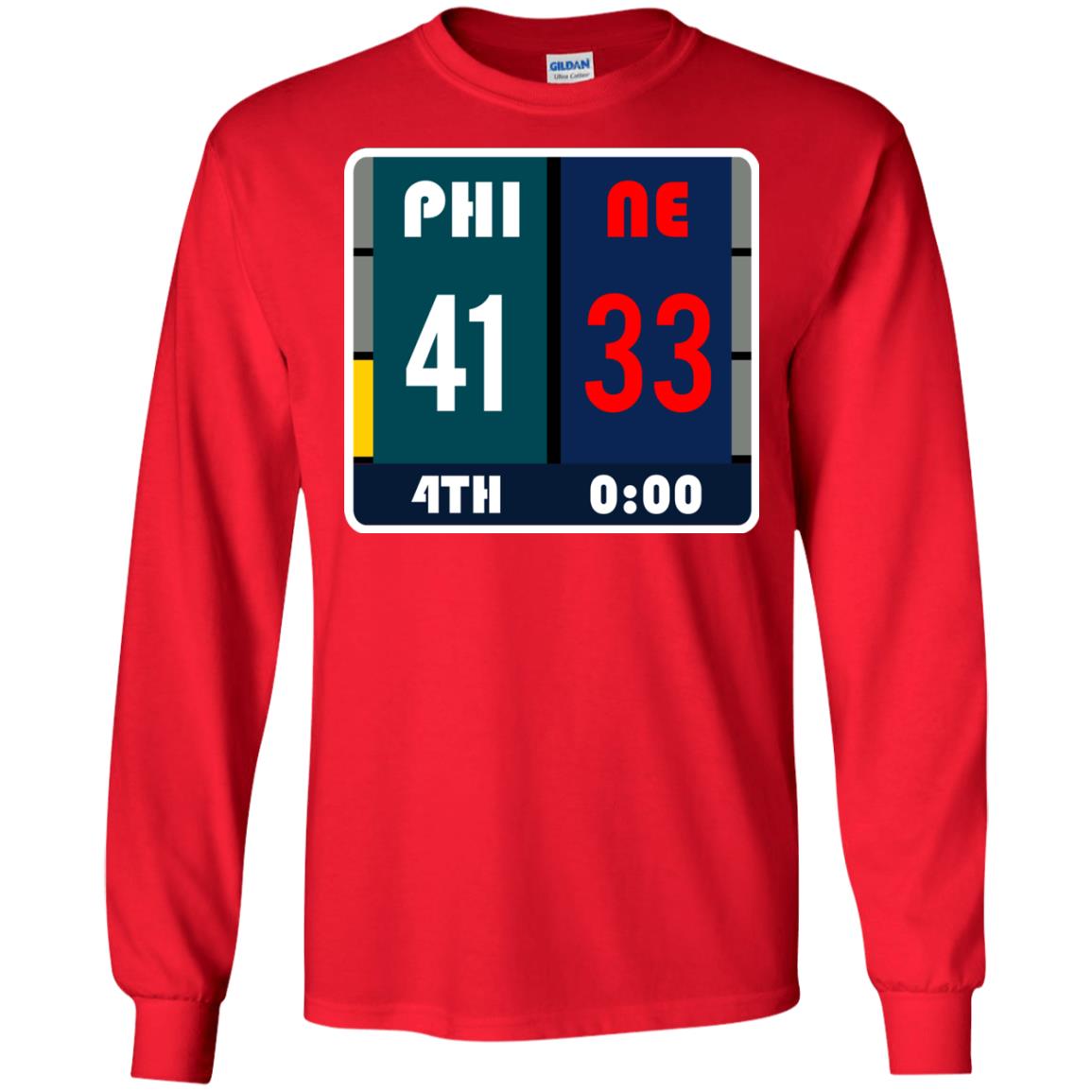 Football Philadelphia T-shirt Eagles Vs New England Red