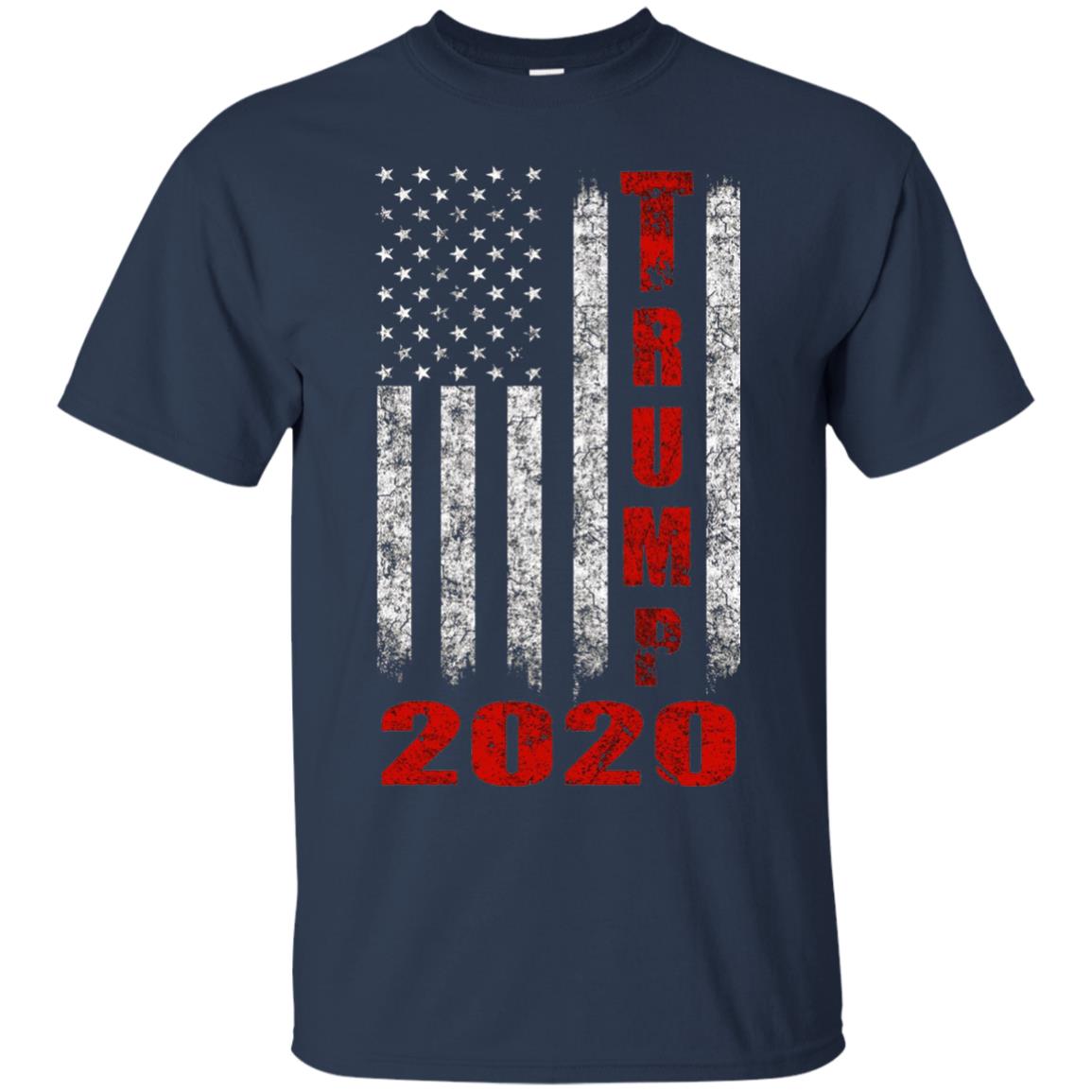 American Flag Vintage Design Trump 2020 T-shirt Navy