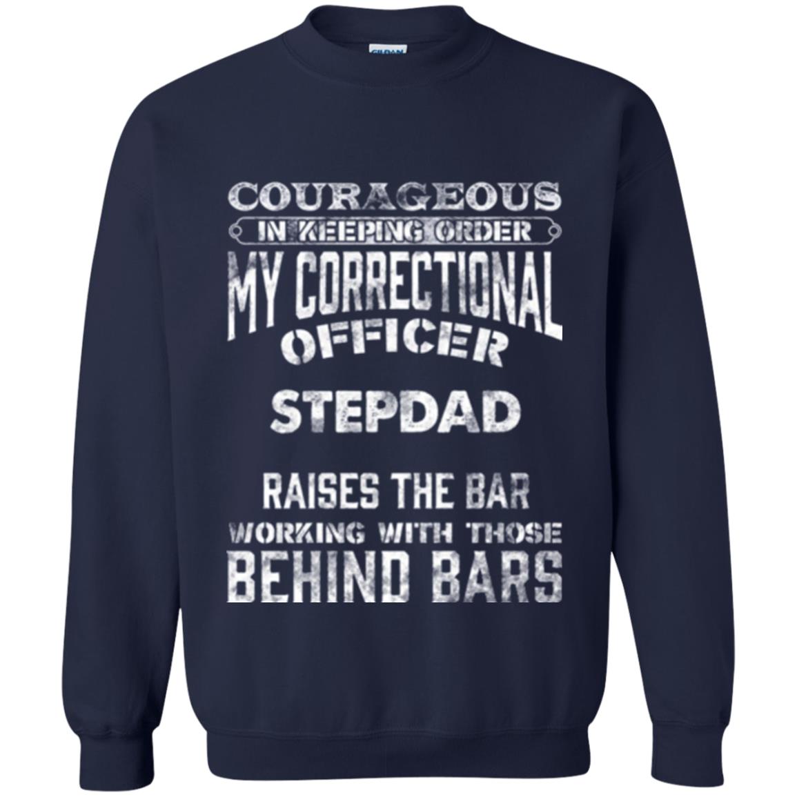 Daddy T-shirt Correctional Officer Step Dad Support Navy