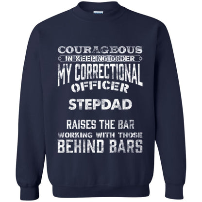 Daddy T-shirt Correctional Officer Step Dad Support Navy