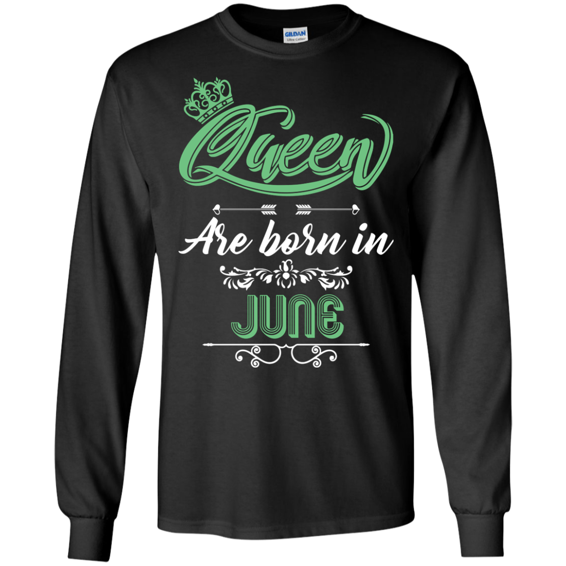 Brithday T-Shirt Queen Are Born In June Black