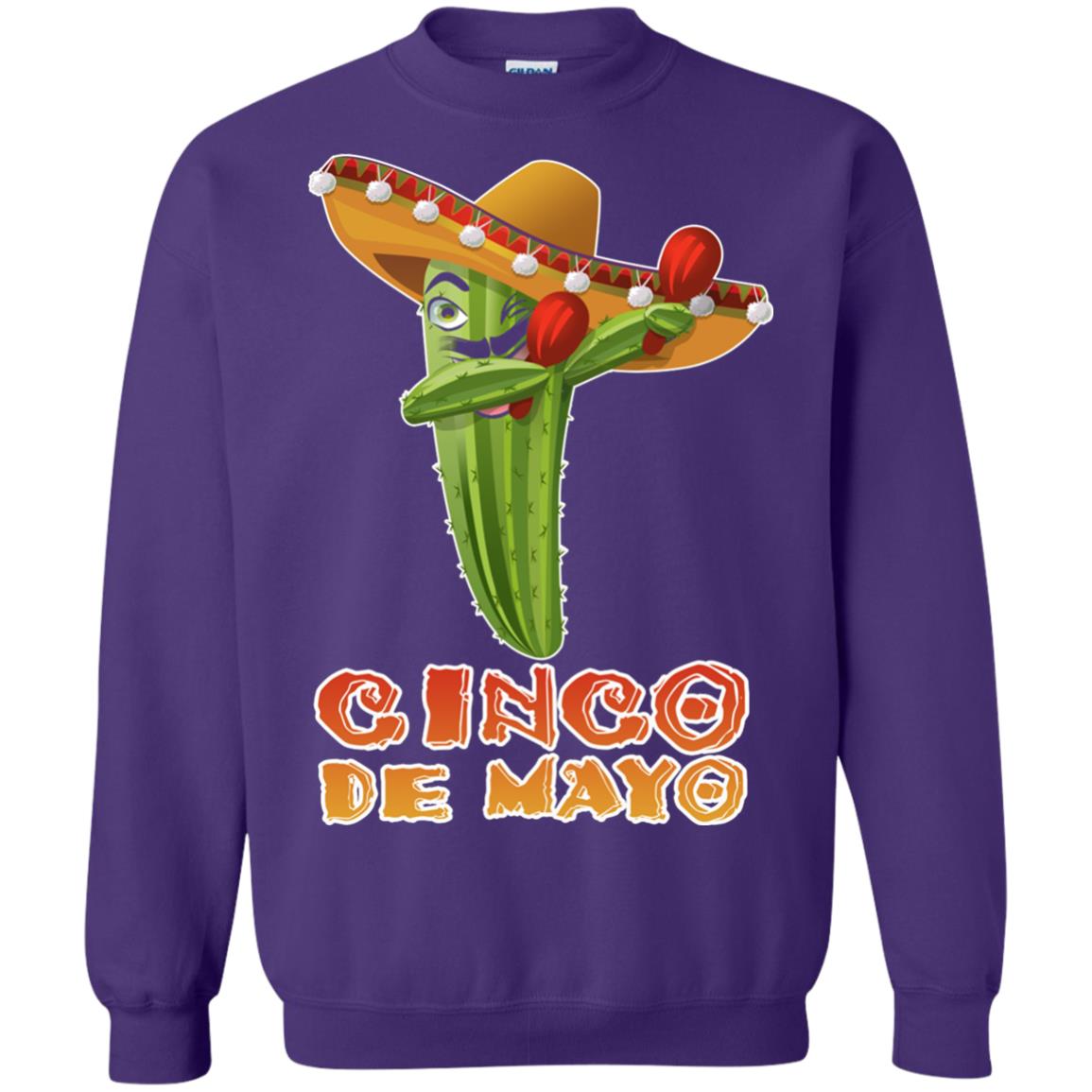 Dabbing Cinco De Mayo Cactus Shirt Purple