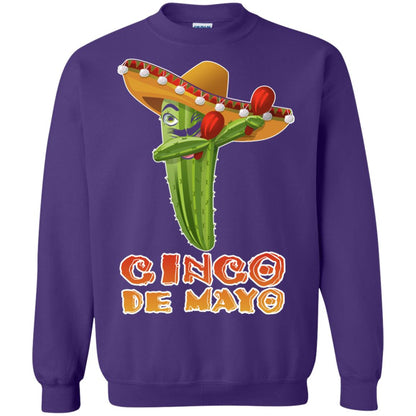 Dabbing Cinco De Mayo Cactus Shirt Purple