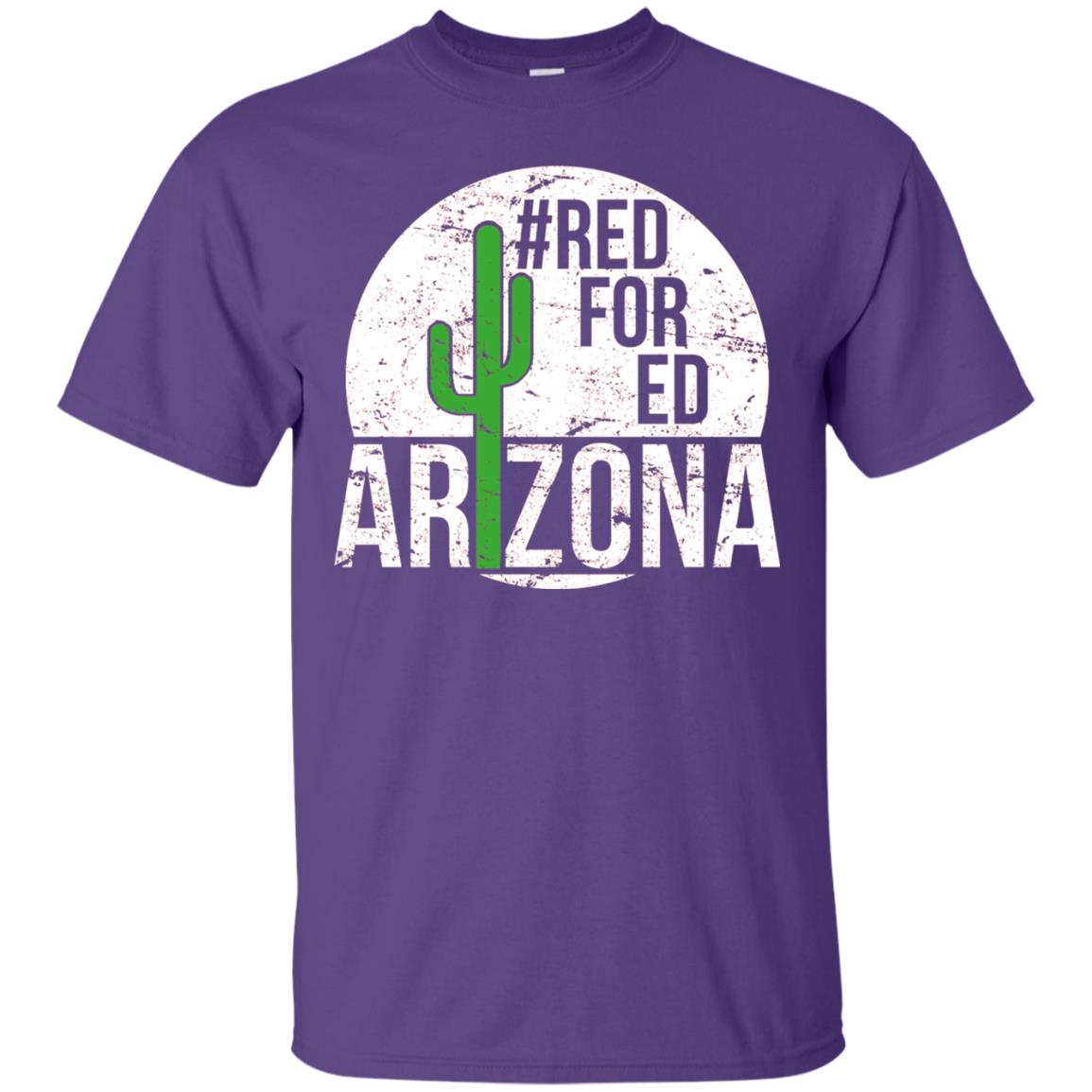 Vintage Red For Ed Arizona Teacher Protest T-shirt Purple