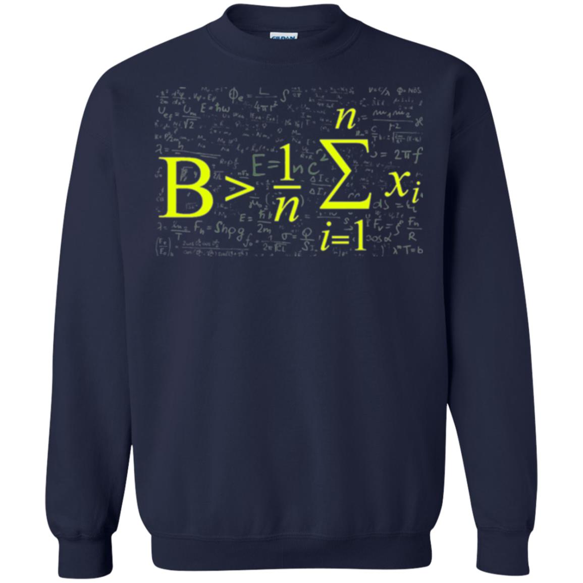 Be Greater Than Average Funny Math Lovers T-shirt Navy