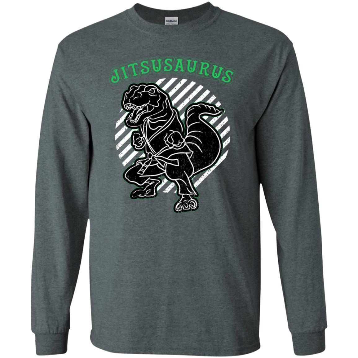 Jitsusaurus Jujutsu Saurus Shirt Dark Heather