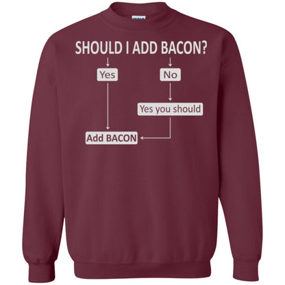 Bacon Lovers T-shirt Shoud I Add Bacon Maroon