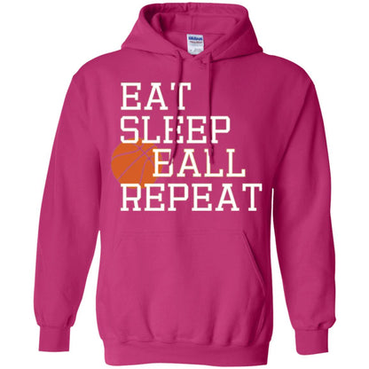 Basketball T-shirt Eat Sleep Basketball Repeat Heliconia