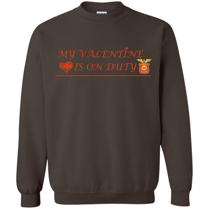 My Valentine Is On Duty Police Station Shirt Dark Chocolate