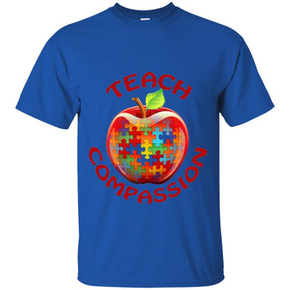 Teach Compassion Autism Awareness T-shirt Royal