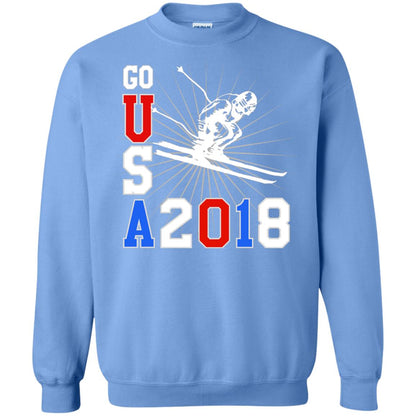 Alpine Skiing T-shirt Go Usa 2108 Cool Carolina Blue