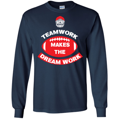 Football T-shirt TeamWork Makes The Dreamwork Navy