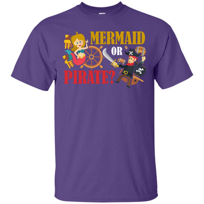 Mermaid Or Pirate Gift Shirt For Boys And Girls Purple