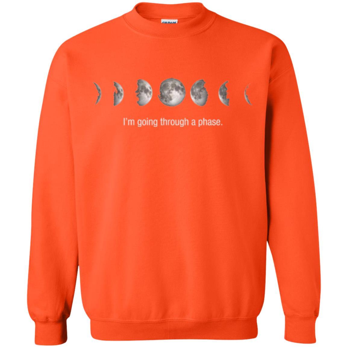 Astronomy T-shirt I_m Going Through A Phase Orange