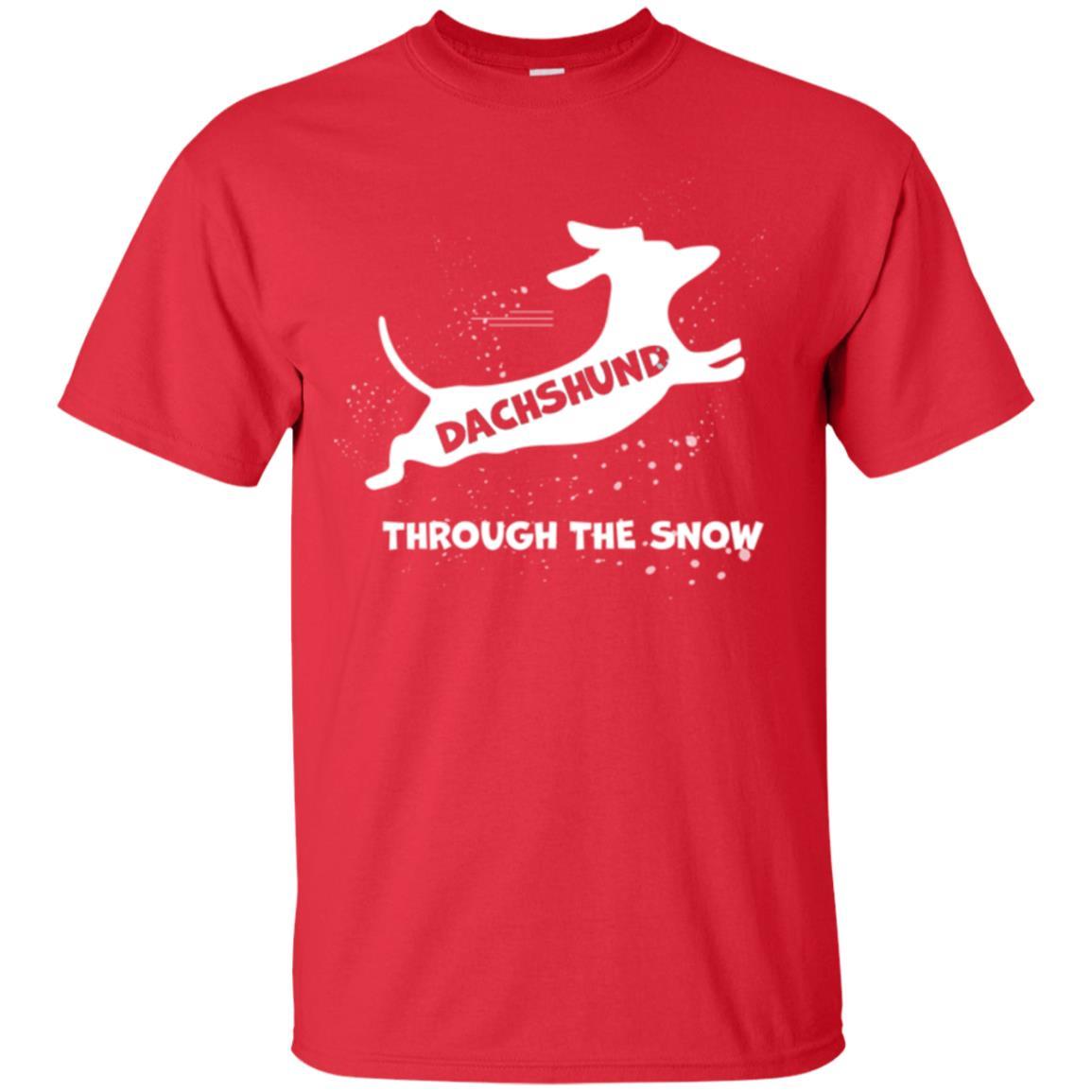 Dachshund Through The Snow T-shirt Red