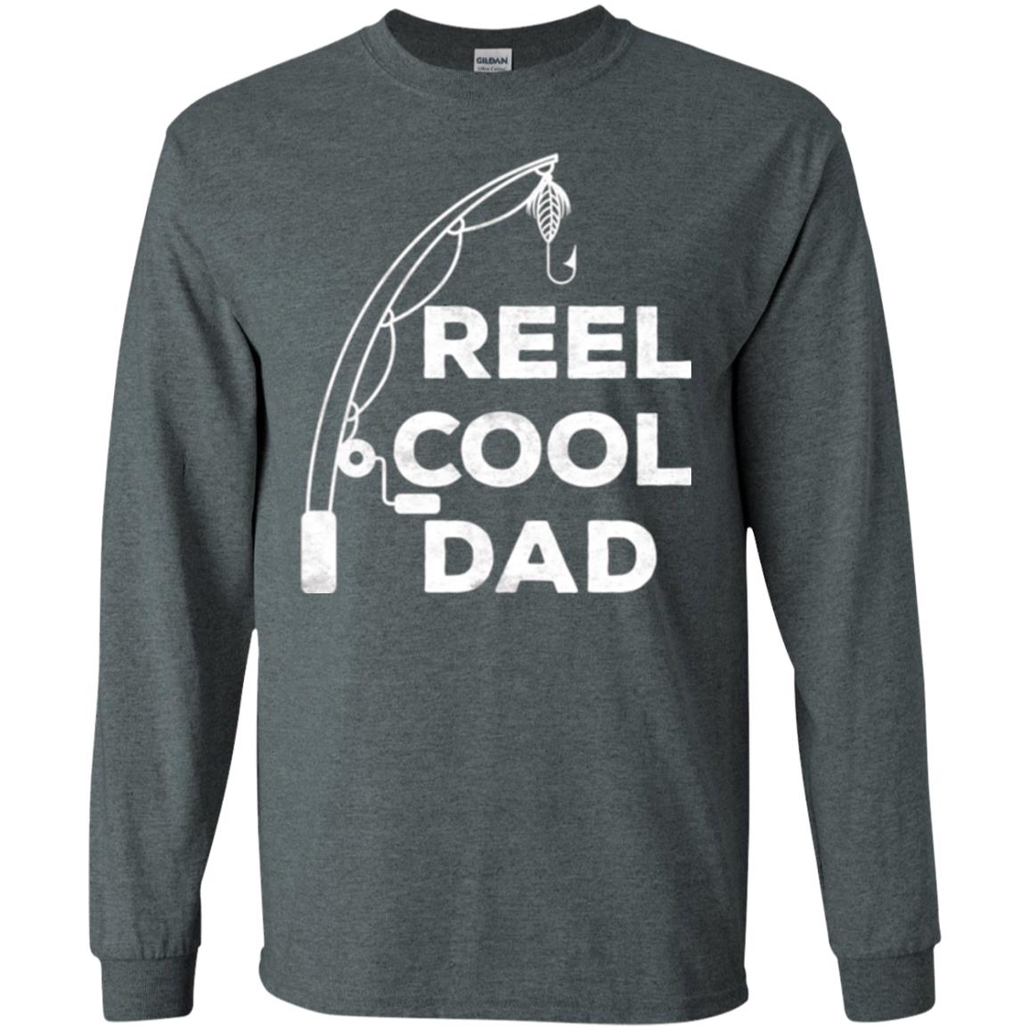 Fisherman T-shirt Reel Cool Dad Dark Heather