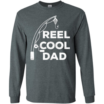 Fisherman T-shirt Reel Cool Dad Dark Heather