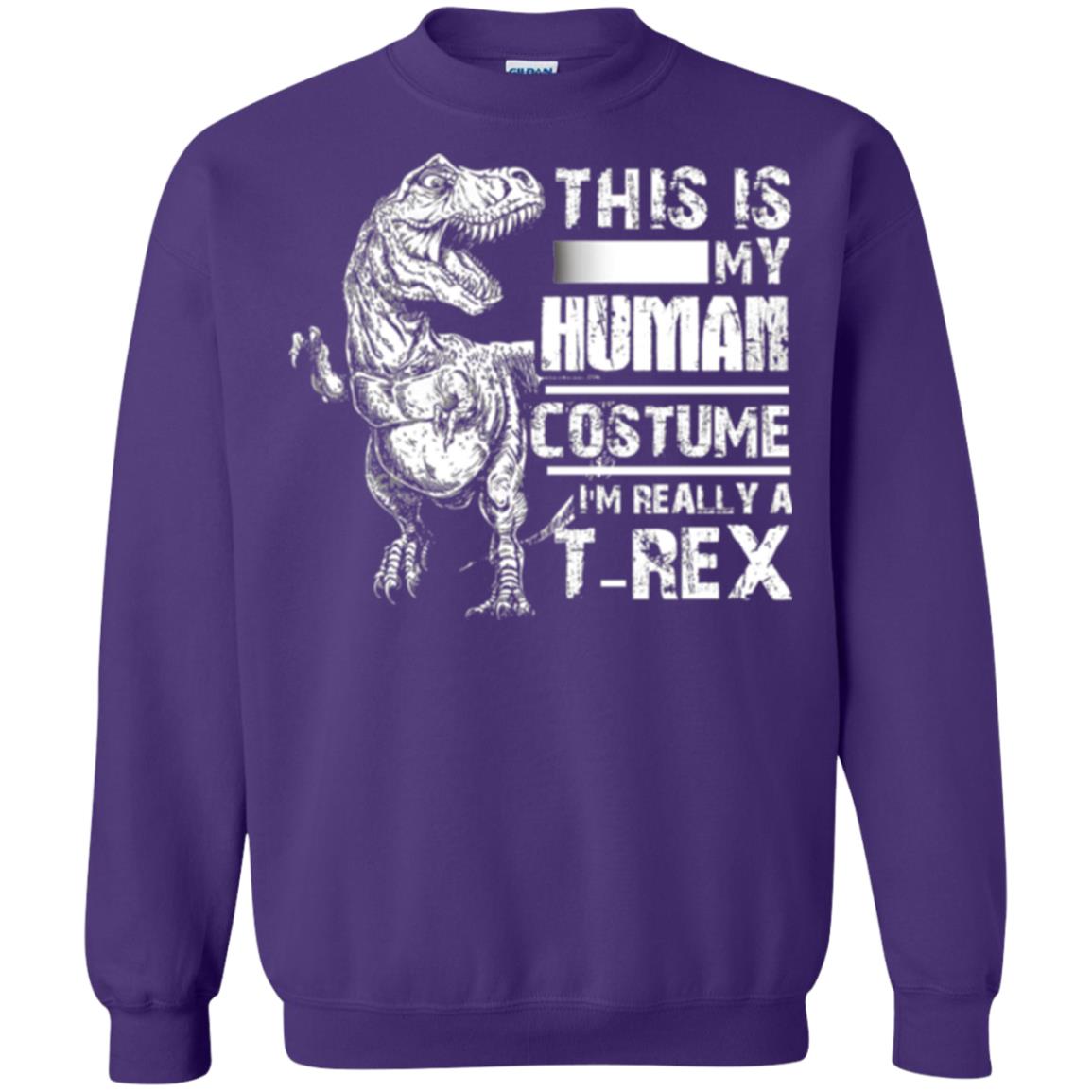 Dinosaus T-shirt This Is My Human Costume Shirt Human Purple