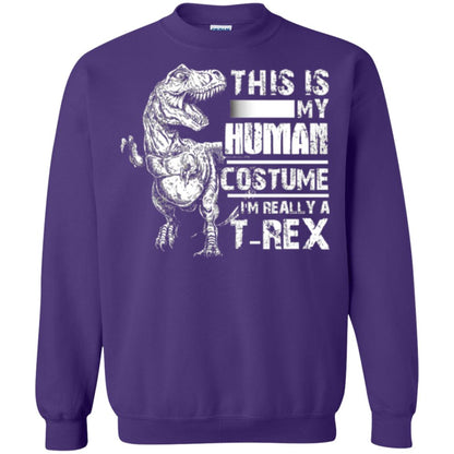 Dinosaus T-shirt This Is My Human Costume Shirt Human Purple