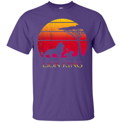 Cartoon T-shirt Lion King Vintage Sunset Purple