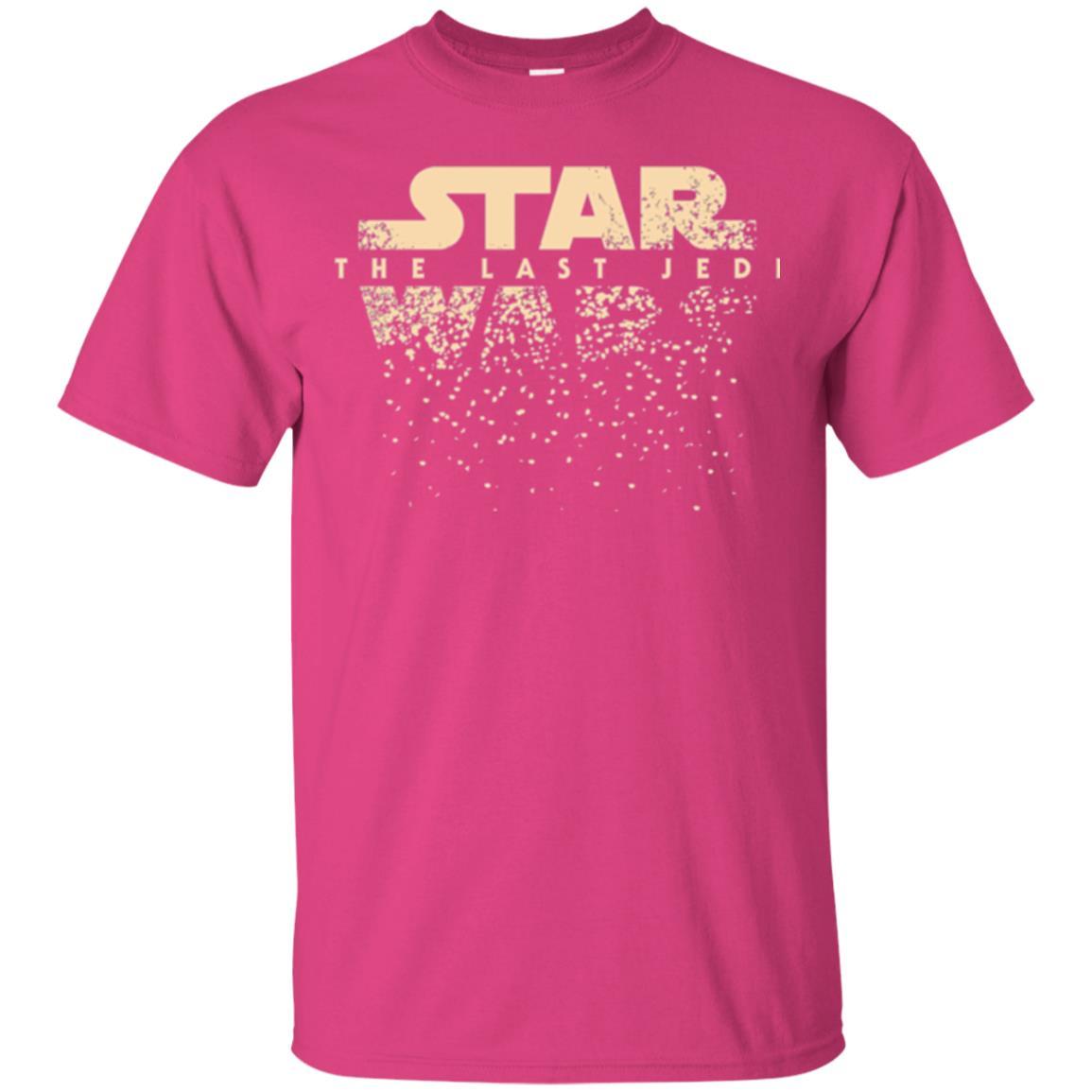 Star Wars Last Jedi Disintegrated Logo Graphic T-shirt Heliconia