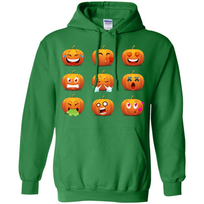 Funny Pumpkins Emoji Halloween Gift Shirt Irish Green