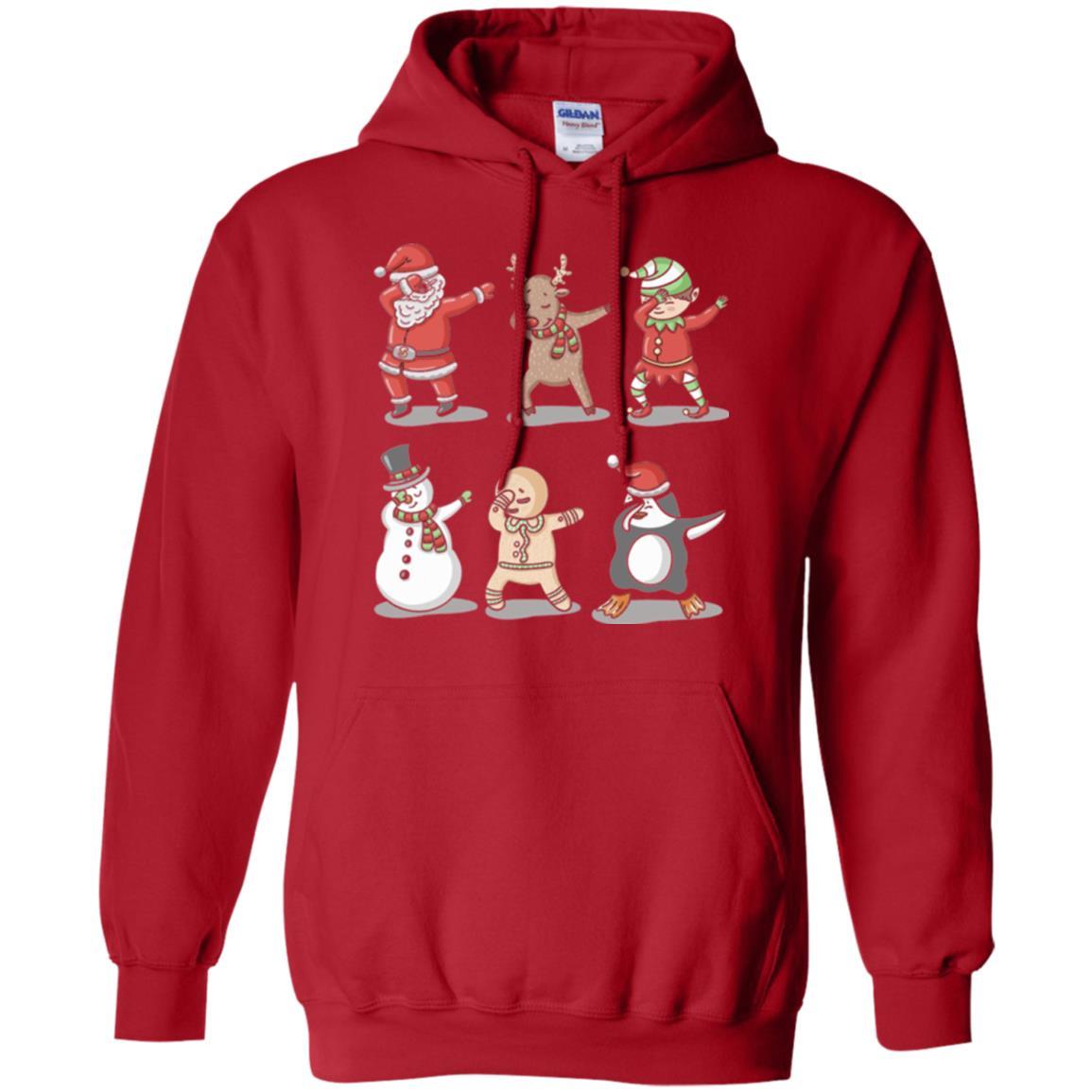 Christmas T-shirt Dabbing Santa Ugly Sweater Red