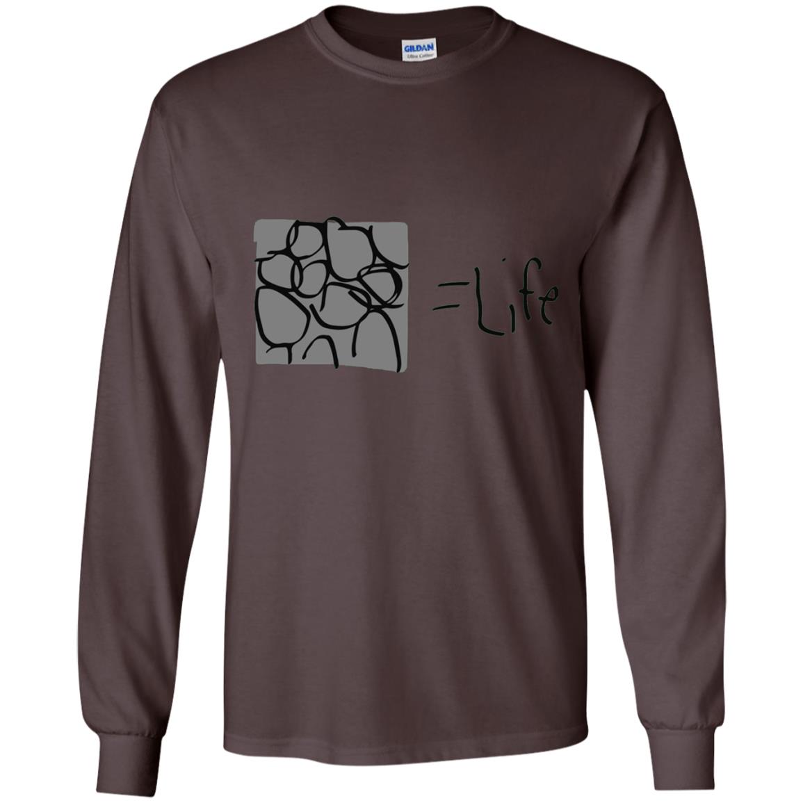 Cobblestone Equals Life Video Game Gamers Shirt Dark Chocolate