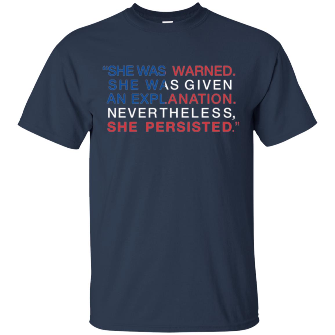 Human_s Right T-shirt She Was Warned Nevertheless She Persisted Navy
