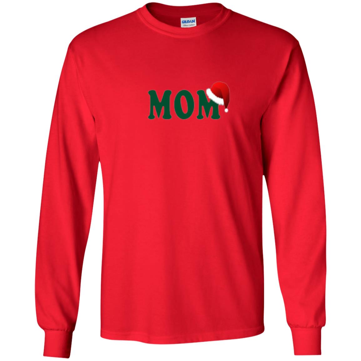 Christmas T-shirt Mom Santa Red