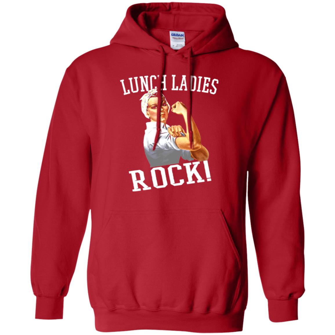 Lunch Ladies Rock Cafeteria Lunch Lady T-shirt Red