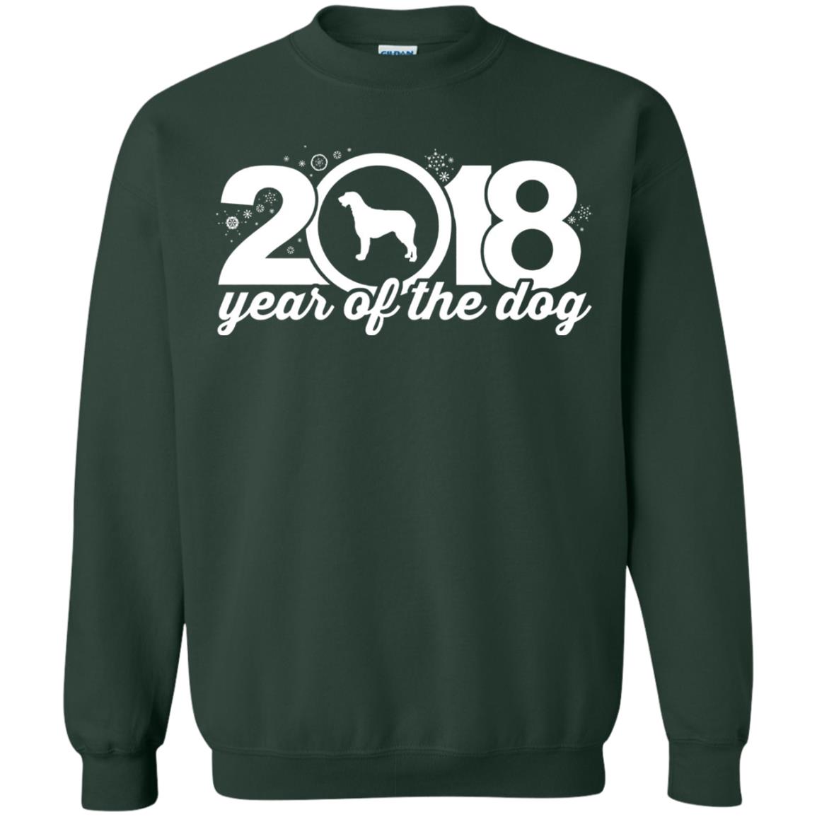 Irish Wolfhound Lover T-shirt 2018 Year Of The Dog New Year Forest Green