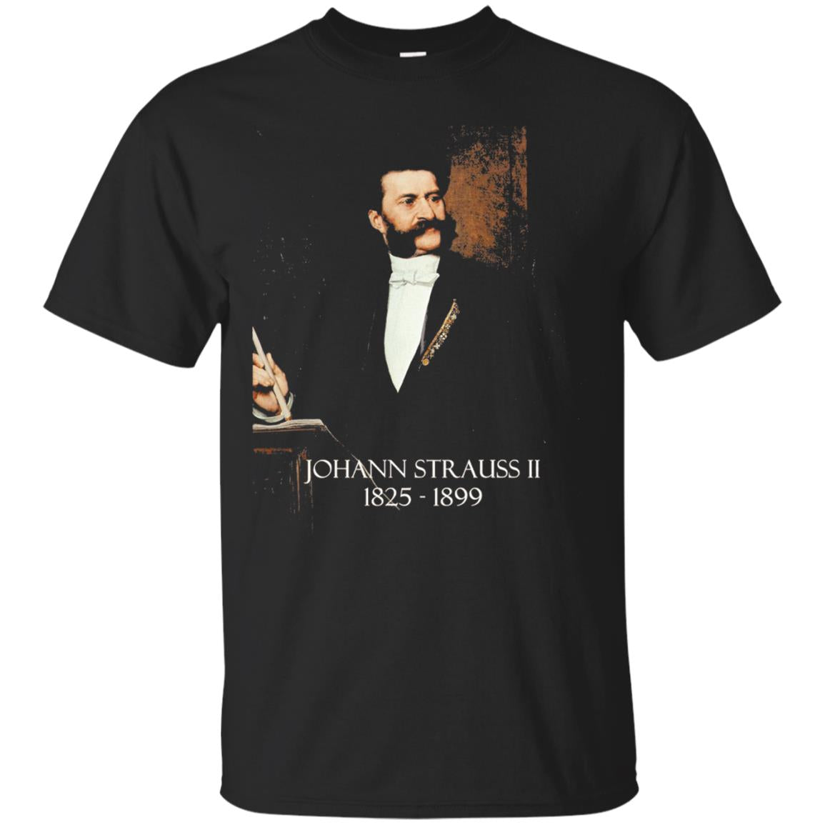 Musician T-shirt Johann Strauss Ii Black